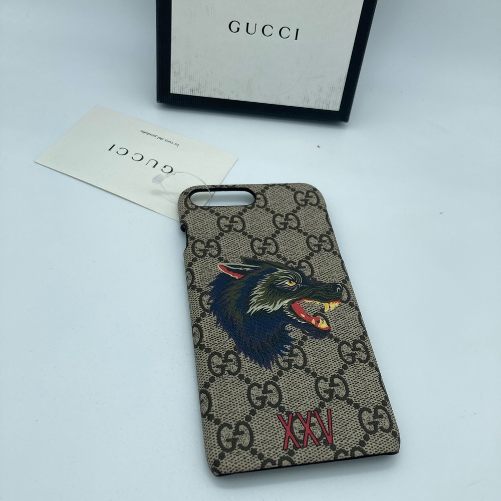 NWB GUCCI WOLF GG IPHONE CASE
